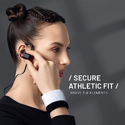 CrossBeats Wave Waterproof Sports Bluetooth Wireless Earphones for Mobile with Mic and Carry Case (Black) CrossBeats Wave Waterproof Sports Bluetooth Wireless Earphones for Mobile with Mic and Carry Case (Black)